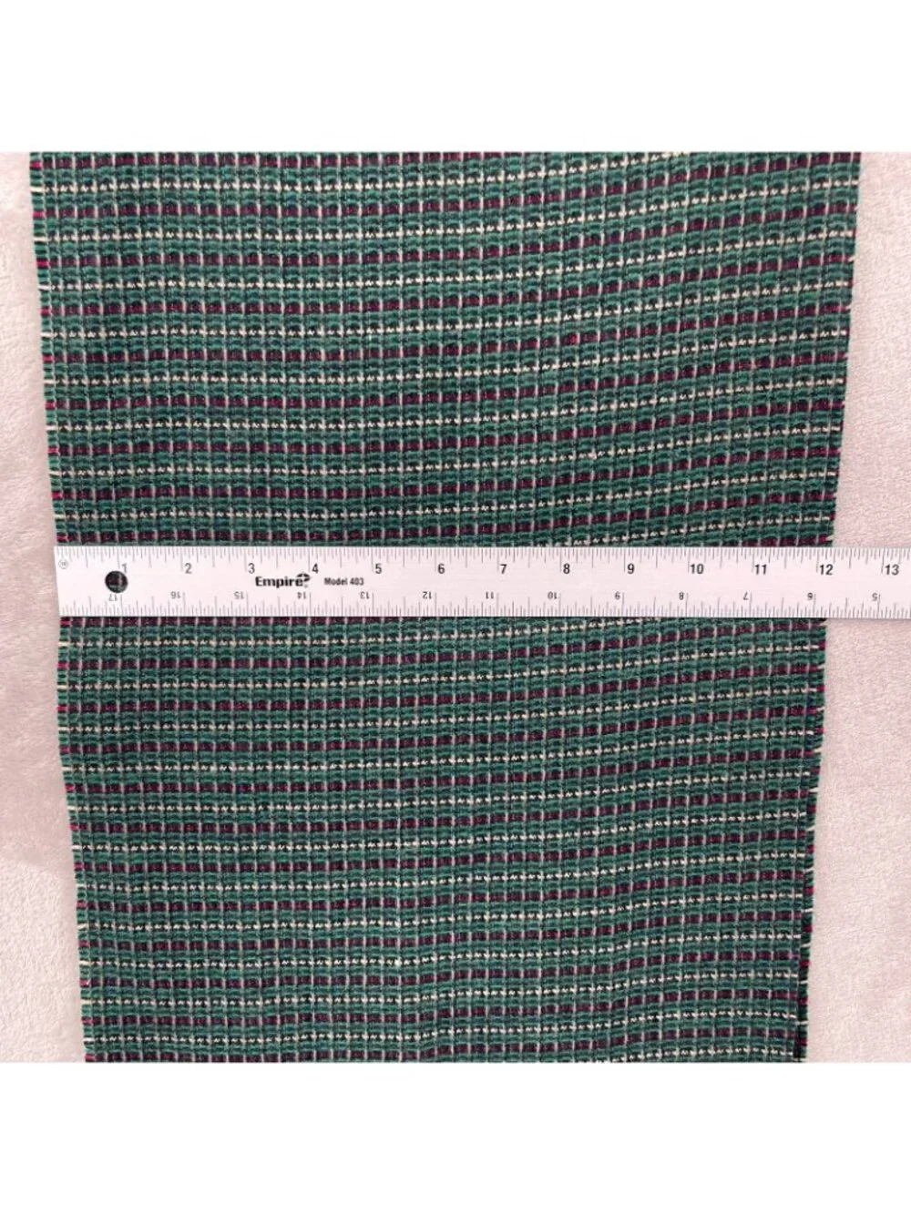 Vintage Christian Dior Cashmaire Acrylic Woven Rectangle Fringe Plaid Scarf